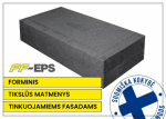 Polist. putplastis Finnfoam FF-EPS 70 FL, fasadui, frez., 1.2x0.6m (įv.storiai)