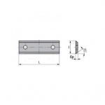 Peiliukas keičiamas frezoms LEMAN Classic 40x12x1,5 mm K01