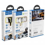 HOCO Automobilinis pakrovėjas 2 x USB QC3.0 + laidas Micro Z31 baltas