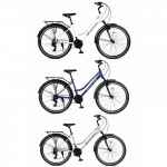 Miesto dviratis 28" Meserra aliuminis, su bagažine ir sparnais