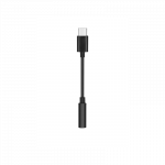 AUX tipo C (vyr.) adapteris į 3,5 mm (m.) jack juodas