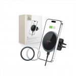Tech-Protect A2 Automobilinis Telefono Laikiklis su MagSafe 15W Indukcine Krovimo Funkcija Oro Angai - Juodas