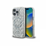 Karl Lagerfeld IML Karl Script ra&scaron;to MagSafe dėklas iPhone 16 Pro - Baltas