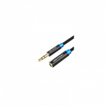 Audio Kabelis Pintas 3,5mm vyri&scaron;kas-moteri&scaron;kas Vention VAB-B06-B150-M 1,5m Juodas