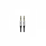 Baseus Yiven garso kabelis mini jack 3,5mm AUX, 1m (Juodas+Sidabrinis)