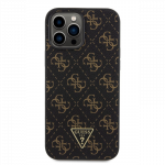 Guess PU Leather 4G Triangle Metal Logo Case, Apple iPhone 13 Pro Max