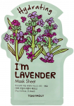Veido kaukė TONYMOLY I&acute;m Lavender Mask Sheet TM00000716, su levandų ekstraktu, 21 g