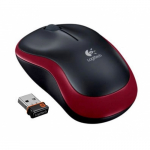 Pelė belaidė Logitech M185 USB (910-002240), juoda/raudona