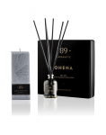 Namų kvapas ir palmių va&scaron;ko žvakė Aromatic89 dovanų rinkinys
