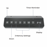 Reguliuojamo auk&scaron;čio stalas Up Up Bjorn Juodas, Stalvir&scaron;is M Juodas