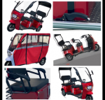 Elektrinio triračio motorolerio su stogu MQ PRO uždangalas