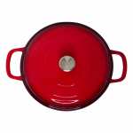 Apvalus emaliuotas ketaus puodas Zyle ZY030CRKI &Oslash;30 cm, 3,5 l, raudonas