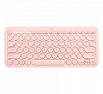 Logitech Pebble Keys 2 K380s Belaidė klaviatūra, RF Wireless+Bluetooth, US INT, Tonal Rose