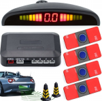 AUTOMOBILIO PARKAVIMO SISTEMA SU 4 ATJUNGIAMAIS SENSORIAIS SU DISPLĖJUMI