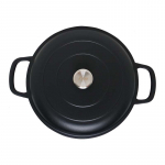 Apvalus emaliuotas ketaus puodas Zyle ZY030CBKI &Oslash;30 cm, 3,5 l, juodas