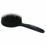 Apvalios formos &scaron;epetys plaukams, skirtas plaukų džiovinimui OSOM Professional Lollipop Vent Brush Matte Black OSOM15479, juodas, su nailono spygliukais ir &scaron;erno &scaron;ereliais
