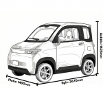 Elektrinis mini automobilis RIDE-E TUNA 4KW 100Ah&nbsp;EEC L6e AM kategorija
