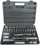 Veržliarakčių įrankių komplektas su keičiamomis galvutėmis 32vnt.