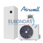 Airwell Wellea WT &scaron;ilumos siurblys oras-vanduo ODMA-100T-09M22-19/AW-YHPSA06-H91 su integruota 190L vandens talpa