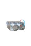 Metalinė dėžutė vėdinimo grotelėms 2x75, jungimas gale