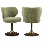Richmond Interiors Valgomojo kėdė AMELY Pistache Softweave (pasukama)