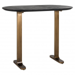 Richmond Interiors Baro stalas REVELIN Black/Gold 140 cm (ovalus)