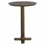 Richmond Interiors Baro stalas REVELIN Dark Brown 80 cm (apvalus)