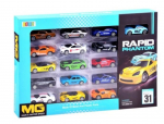 Metalinių automodeliukų rinkinys - 16 vnt 7,5 cm