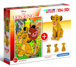 Dėlionė ir 3D Clementoni Liūtas karalius 104 det. 20158