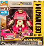 Robotas transformeris - Rožinis automobilis