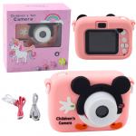 Vaiki&scaron;ka skaitmeninė foto kamera &bdquo;Pink Mouse&ldquo;