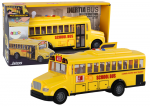 Mokyklinis autobusas 1:16 su trinties pavara, atidaromomis durimis, &scaron;viesomis ir garsais (geltonas)