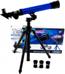 Edukacinis teleskopas su trikoju stovu 20x 30x 40x