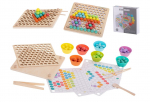 Edukacinė dėlionė montessori rutuliukų mozaika 77 dalių