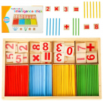 MONTESSORI Edukacinis rinkinys - skaičiai ir pagaliukai