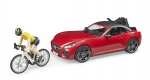 BRUDER sportinis automobilis su dviračių ir figūrėle 03485