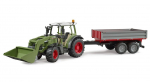 BRUDER traktorius Fendt Vario 211 su priekiniu krautuvu ir priekaba 02182