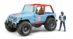 BRUDER sportinis kalnų džipas Jeep Cross country su vairuotoju 02541