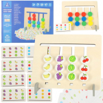 MONTESSORI medinis edukacinis rinkinys vienodos spalvos ir vaisiai