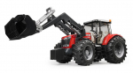 BRUDER 03047 traktorius Massey ferguson 7600 su priekiniu krautuvu