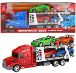 Žaislinis tralas su 4 automobiliais