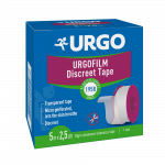 URGOFILM polietileninis pleistras tvarsčių tvirtinimui, 2,5cm x 5m