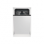 BEKO Dishwasher | DIS46120 | Built-in | Width 45 cm | Number of place settings 11 | Number of programs 6 | Energy efficiency class E | Display | White|DIS46120