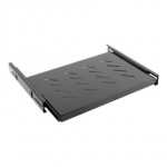 Lanberg 19" sliding shelf 1U/465x347mm, max load capacity up to 60kg | AK-1006-B | Black|AK-1006-B