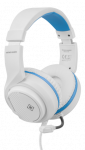 Stereo žaidimų ausinės DELTACO GAMING WHITE LINE skirtos PS5, 2 m laidas, 40 mm elementas, balta / mėlyna / GAM-127-W|GAM-127-W
