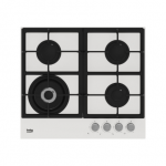 BEKO Hob | HILW64225SW | Gas | Number of burners/cooking zones 4 | Knob | White|HILW64225SW