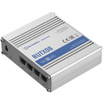 Industrial Router | RUTX08 | No Wi-Fi | 10/100/1000 Mbit/s | Ethernet LAN (RJ-45) ports 4 | Mesh Support No | MU-MiMO No | No mobile broadband | 1 | 24 month(s)|RUTX08000000