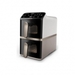 Philips Airfryer, Dual Basket | NA462/80 4000 Series | Capacity 10 L | Power 2750 W | RapidAir | Silk White/Beige|NA462/80