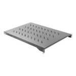 Lanberg 19" fixed shelf 1U/483x700mm, max load capacity up to 15kg | AK-1010-B | Black|AK-1010-B
