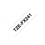 Brother | TZe-FX241 Flexible ID Laminated Tape | Black on White | TZe | 8 m | 1.8 cm|TZEFX241